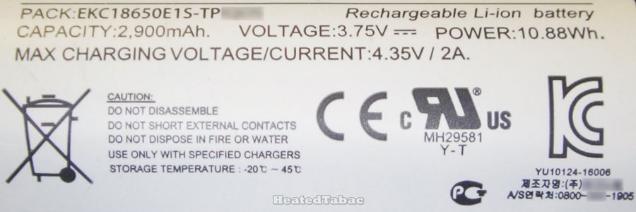 IQOS電池容量 Charger Battery Capacity