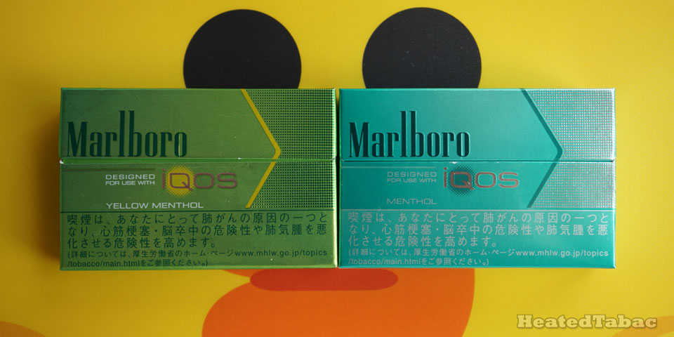 萬寶路青檸煙彈和萬寶路深綠濃薄菏比較 IQOS Heatsticks Marlboro Yellow Menthol vs Marlboro Menthol